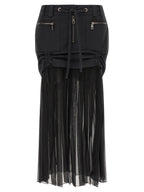 Dolce & Gabbana Black Silk Midi Skirt