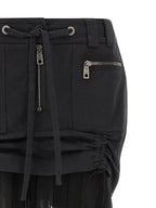 Dolce & Gabbana Black Silk Midi Skirt