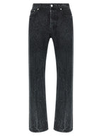 SÉFR Black Cotton Straight-Leg Jeans