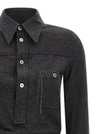 Maison Margiela Gray Virgin Wool Midi Dress