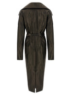 Rick Owens Black Lamb Leather Coat