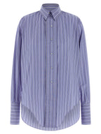 Maison Margiela Blue Cotton Blouse