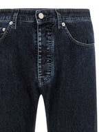 MM6 Maison Margiela Black Cotton Straight-Leg Jeans
