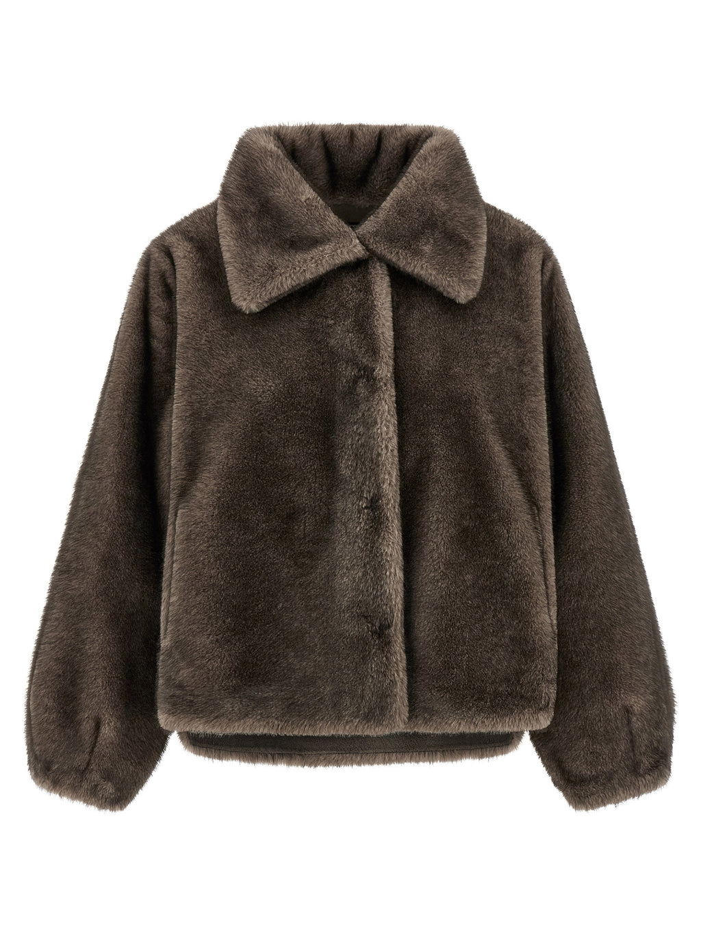 LOU ANDREA Brown Polyamide Full-Length Jacket
