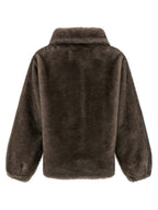 LOU ANDREA Brown Polyamide Full-Length Jacket