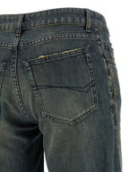 Balenciaga Blue Cotton Flared Jeans