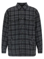 WILLY CHAVARRIA Gray Wool Full-Length Jacket