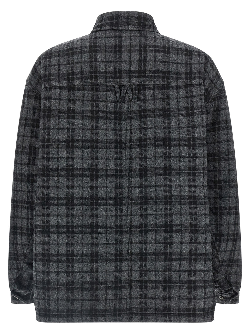 WILLY CHAVARRIA Gray Wool Full-Length Jacket