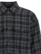 WILLY CHAVARRIA Gray Wool Full-Length Jacket