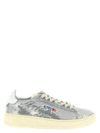 Autry Silver Polyester Low Top Sneakers