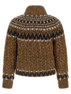 Moncler Grenoble Brown Wool Full-Length Jacket