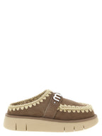 Mou Brown Lambskin Clogs
