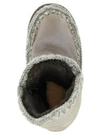 Mou Silver Lambskin Ankle Boots
