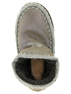 Mou Silver Lambskin Ankle Boots