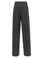 Sportmax Gray Virgin Wool Dress Pants