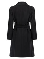 Max Mara Black Virgin Wool Coat
