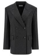 Sportmax Gray Virgin Wool Blazer