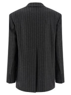 Sportmax Gray Virgin Wool Blazer