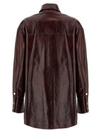 Sportmax Bordeaux Lamb Leather Blouse