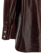 Sportmax Bordeaux Lamb Leather Blouse