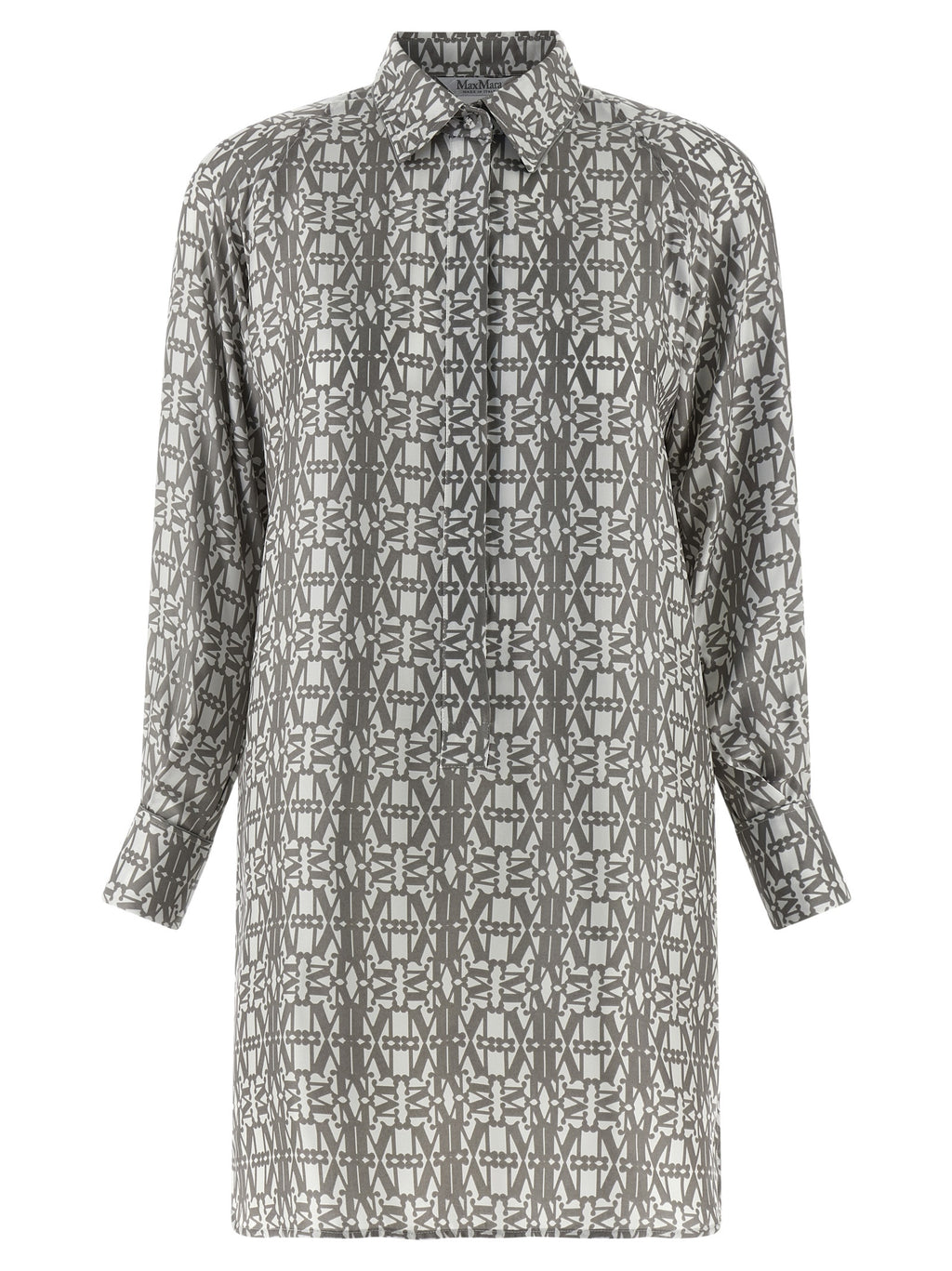 Gray Silk Short Dress