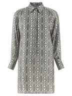 Gray Silk Short Dress