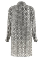 Gray Silk Short Dress