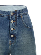 MM6 Maison Margiela Blue Cotton Straight-Leg Jeans