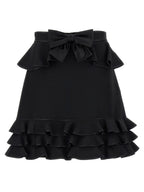 Valentino Garavani Black Virgin Wool Long Skirt