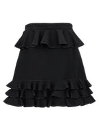 Valentino Garavani Black Virgin Wool Long Skirt
