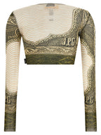 Jean Paul Gaultier Multicolor Polyamide Long Sleeve T-Shirt