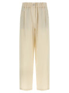 White Viscose Casual Pants