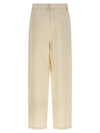 White Viscose Casual Pants