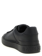 Balmain Black Calfskin Low Top Sneakers