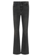 Mother Denim Gray Cotton Flared Jeans