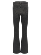 Mother Denim Gray Cotton Flared Jeans