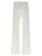 Mother Denim White Cotton Flared Jeans