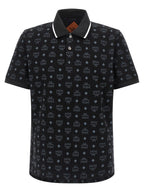 MCM Black Cotton Polo Shirt
