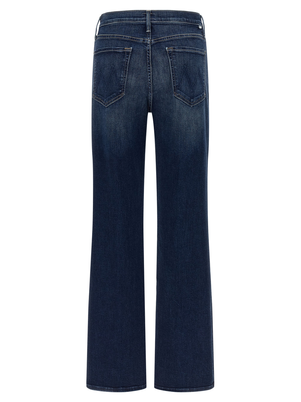 Mother Denim Blue Cotton Straight-Leg Jeans