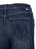 Mother Denim Blue Cotton Straight-Leg Jeans