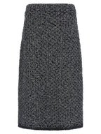 Fabiana Filippi Blue Cotton Midi Skirt