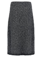 Fabiana Filippi Blue Cotton Midi Skirt