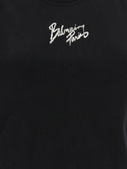 Black Cotton Sleeveles T-Shirt