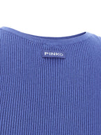 PINKO Blue Cotton Tank Tops