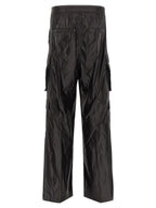 Black Nylon Cargo Pants