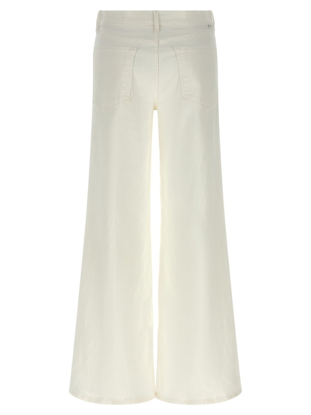 White Cotton Flared Jeans