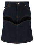 Jean Paul Gaultier Blue Cotton Long Skirt