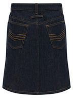 Jean Paul Gaultier Blue Cotton Long Skirt
