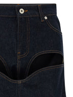 Jean Paul Gaultier Blue Cotton Long Skirt
