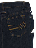Jean Paul Gaultier Blue Cotton Long Skirt